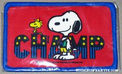 Snoopy wearing medal 'Champ' Patch