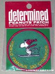 Snoopy skiing 'World Famous Ski Champion' Patch