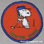 Snoopy golfing 'You're Away' Patch