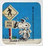 Snoopy dancing at Pedestrian Crossing Patch
