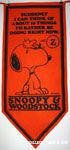 Snoopy with Woodstock sleeping on his nose 'Suddenly I can think of about 10 things I'd rather be doing right now' Pennant