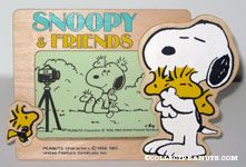 Snoopy hugging Woodstocks Wooden Picture Frame