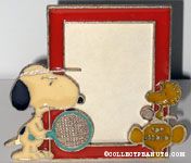 Snoopy & Woodstock with tennis rackets and trophy Picture Frame