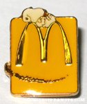 Snoopy Laying on giant M logo Yellow McDonald's Pin