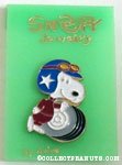 Snoopy race car driver with tire Pin