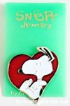 Snoopy sitting in heart Pin - Large