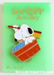 Snoopy in bath tub Pin