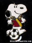 Snoopy with soccer ball Pin