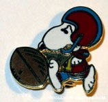 Snoopy kicking Football Pin
