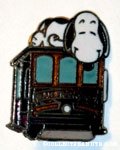 Snoopy on cable car Pin