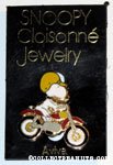 Snoopy riding motorcycle Pin