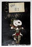 Snoopy riding motorcycle Pin