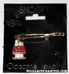 Snoopy on doghouse Safety Pin