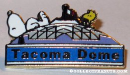 Snoopy & Woodstock on top of 'Tacoma Dome' Pin