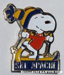 Snoopy skiing 'Ski Apache' Pin 