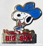Cowboy Snoopy skiing 'Big Sky' Pin 