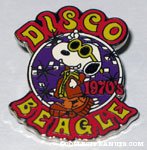 Snoopy in Leisure Suit 'Disco Beagle 1970' Pin