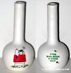 Snoopy & Woodstock sleeping on doghouse 'This has been a good day' Vase