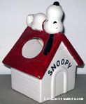 Snoopy laying on doghouse Planter