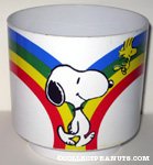 Snoopy & Woodstock walking along rainbow Planter