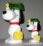 Snoopy with Dogdish on Head Planter