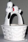 Snoopy on Basket Handle Planter