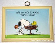 It's so nice to know you're loved Plaque