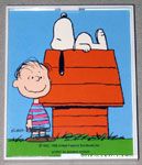 Snoopy on Doghouse with Linus Framed Print