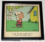 Snoopy & Charlie Brown '...It's Who You Travel With' Framed Print