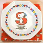 Snoopy standing in front of 'S' Ceramic Plate