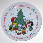 Peanuts dancing around tree 'O Christmas Tree' Plate