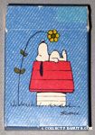Snoopy on Doghouse with flower Mini Playing Cards