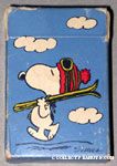 Snoopy carrying skis Mini Playing Cards