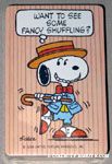 Snoopy dancing in 1920's clothing Playing Cards