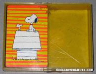 Snoopy & Woodstock on doghouse Double-Playing Card Set - missing deck