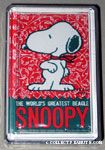 Snoopy looking over shoulder Playing Cards