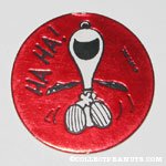 Snoopy laughing pog - Red