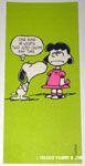 Snoopy kissing Lucy 'One kiss is worth two judo chops any time' Postcard
