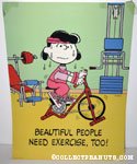 Lucy on exercise bike 'Beautiful people need exercise too' Poster