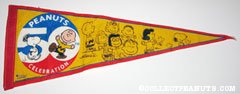 Peanuts Gang 50th Anniversary Felt Pennant