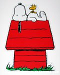 Snoopy & Woodstock on Doghouse Cutout