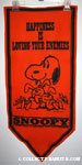 Snoopy and Bunnies 'Happiness is loving your Enemies' Pennant