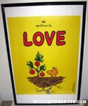 Woodstock in nest with tree 'Love' Hallmark poster