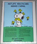Snoopy hugging Woodstocks Metlife Magazine Ad