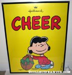 Lucy with Football 'Cheer' Hallmark poster