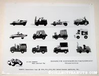Peanuts Mini Die-cast Toy Cars Aviva Product Sheet