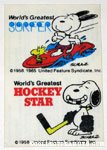 Snoopy World's Greatest Surfer and Hockey Star Glass Decal