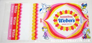 Peanuts Gang Weber's White Bread Bag