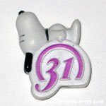 Snoopy laying on Baskin Robbins Logo Giveaway