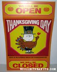 Charlie Brown Thanksgiving Day Store Sign 